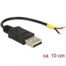 Delock Kabel USB 2.0 Typ-A samec > 2 x dráty bez konektoru 10 cm