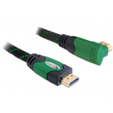 Delock Kabel High Speed HDMI s Ethernetem – HDMI A samec > HDMI A samec pravoúhlý 3 m