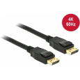 Delock Displayport 1.2 kabel samec > Displayport samec 4K 60 Hz 1,5 m