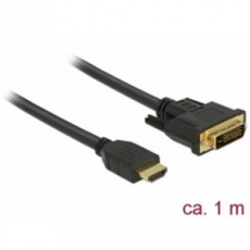 Delock Kabel HDMI na DVI 24+1 obousměrný 1 m