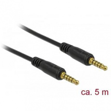 Delock Kabel Stereo Jack 3,5 mm 5 pin samec samec 5 m černý