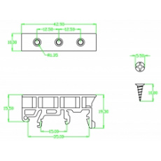 Delock Klip pro DIN lištu pro PCB 4 kusy