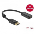 Delock Adaptér DisplayPort 1.2 samec na HDMI samice 4K pasivní černý