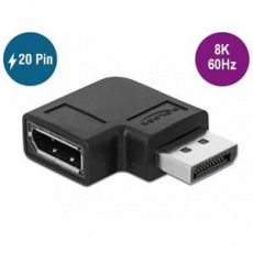 Delock Adaptér DisplayPort 1.4 samec na samice 90° nakloněný doprava 8K 60 Hz