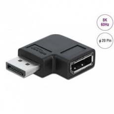 Delock Adaptér DisplayPort 1.4 samec na samice 90° levý pravoúhlý 8K 60 Hz