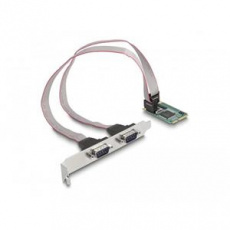 Delock Karta Mini PCIe full size, 2 x sériové RS-232 D-Sub, devítipinové