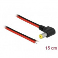 Delock Kabel DC 5,5 x 2,5 mm samec na odhalenými konci drátů 15 cm pravoúhlý