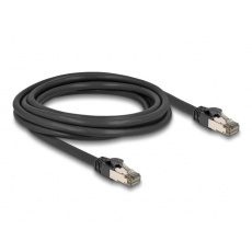 Delock Síťový kabel RJ45 Cat.6A, U/FTP, ultraohebný s vnitřním kovovým pláštěm, délky 3 m, černý