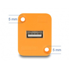 Delock Modul Typu D, ze zásuvky USB 2.0 Typ-A na zásuvku, oranžový