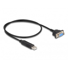 Delock Adaptér z rozhraní USB 2.0 na sériové rozhraní RS-232 s kompaktním krytem sériového konektoru 50 cm FTDI