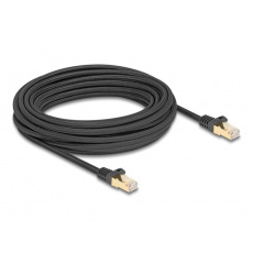 Delock Síťový kabel RJ45 s pleteným opláštěním, Cat.6A, ze zástrčky S/FTP na zástrčku, 10 m, černý