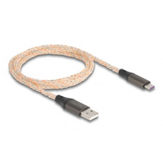 Delock Kabel z rozhraní USB 2.0 Typ-A na USB Type-C™, s RGB osvětlením, 1 m