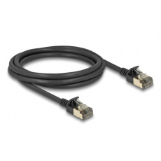 Delock Síťový kabel RJ45 Cat.8.1, F/FTP Slim Pro, 2 m, černý