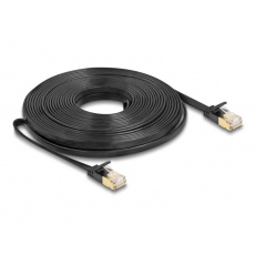 Delock Síťový kabel RJ45 Cat.6A, ze zástrčky na zástrčku,s robustní západkou a hrubým plochým kabelem Cat.7,U/FTP, 10 m