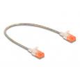 Delock Síťový kabel RJ45, Cat.6A, U/UTP, tenký, 0,3 m, transparentní