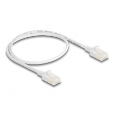 Delock Síťový kabel RJ45 Cat.6A, ze zástrčky na zástrčku, s robustní západkou, pro průmyslové použití, U/UTP Slim, 0,5 m