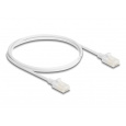 Delock Síťový kabel RJ45 Cat.6A, ze zástrčky na zástrčku, s robustní západkou, pro průmyslové použití, U/UTP Slim, 1 m,