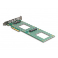 Delock Karta PCI Express 4.0 x8 na 2 x interní U.2 NVMe SFF-8639 - rozvětvení (DxŠ 236 x 87 mm)