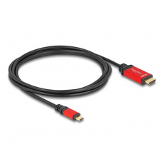 Delock Kabel USB Type-C™ na HDMI (DP Alt Mód) 8K 60 Hz s funkcí HDR 2 m červená