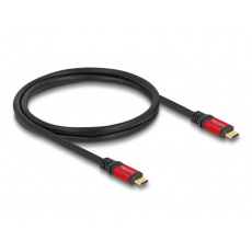 Delock USB 2.0 Cable USB Type-C™ male to male PD 3.0 100 W E-Marker 1 m red metal