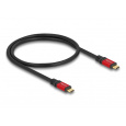 Delock USB 20 Gbps kabel USB Type-C™ samec na samec PD 3.0 100 W E-Marker 0,5 m červený kovový