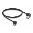 Delock Kabel ze zástrčky USB 2.0 Typ-A na zástrčku USB Type-C™, otočný, s funkcí rychlého nabíjení 60 W, 1,2 m