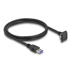 Delock Kabel s rozhraním USB 5 Gbps, se zástrčkou USB Typ-A, přímá, na zástrčku USB Micro-B, se šrouby, pravoúhlá nahoru