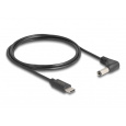 Delock Napájecí kabel z konektoru USB Type-C™ na stejnosměrný konektor 5,5 x 2,5 mm, pravoúhlý, 1,5 m