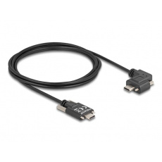 Delock USB 2.0 kabel USB Type-C™ samec se šrouby na USB Type-C™ samec se šrouby pravoúhlý levý / pravý PD 3.0 60 W 2 m