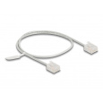 Delock Síťový kabel rozhraní RJ45 Cat.6, UTP Ultra Slim, 0,5 m, šedá s krátkými zástrčkami