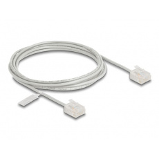 Delock Síťový kabel rozhraní RJ45 Cat.6, UTP Ultra Slim, 2 m, šedá s krátkými zástrčkami