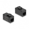 Delock Keystone Modul RJ45 jack na RJ45 jack Cat.6A UTP černá