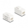 Delock Keystone Modul RJ45 jack na RJ45 jack Cat.6A UTP bílá