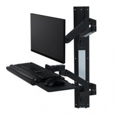 ERGOTRON LX Pro Wall Mount System, nástěnný systém ramen, monitor, klávesnice,myš, černá