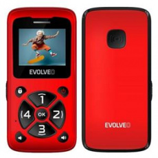 EVOLVEO EasyPhone ID, mobilní telefon pro seniory, červená