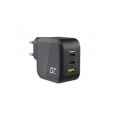 Green Cell GC PowerGaN 65W Charger (2x USB-C Power Delivery, 1x USB-A compatible with Quick Charge 3.0)