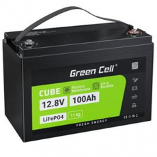 Green Cell® LiFePO4 baterie 12,8V 100Ah 1280Wh LFP lithiová baterie 12V s BMS pro přívěsnou solární baterii pro obytné vozy