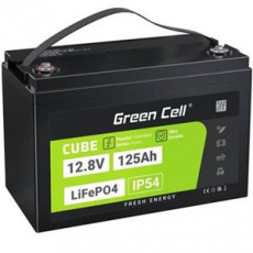 Green Cell CUBE LiFePO4 125Ah 12,8V 1600Wh lithium-železofosfátová baterie pro karavan, solární, off-grid systém, loď