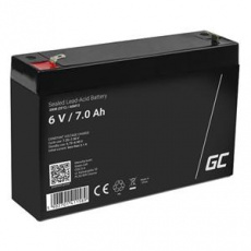 Green Cell AGM VRLA 6V 7Ah maintenance-free battery for the alarm system, cash register, toys