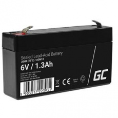 Green Cell AGM VRLA 6V 1.3Ah maintenance-free battery for the alarm system, cash register, toys