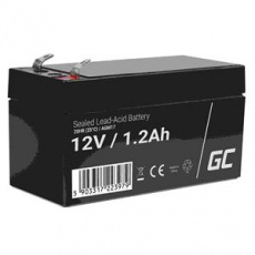 Green Cell AGM VRLA 12V 1.2Ah maintenance-free battery for the alarm system, cash register, toys