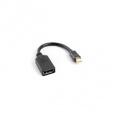 LANBERG adaptér mini DisplayPort 1.1 na Displayport, M/F, kabel 20cm, černý