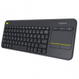 Logitech klávesnice Wireless Keyboard K400 Plus, CZ/SK, unifying přijímač, černá