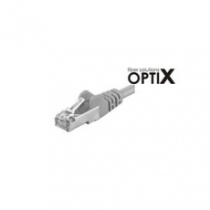 OPTIX S/FTP Patch cord Cat6A, 0,25m šedý