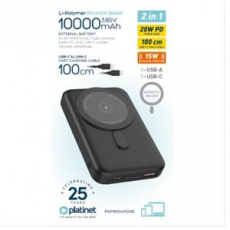 PLATINET PLATINET POWER BANK 10000 MAH 20W PD WIRELESS CHARGING