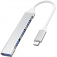 PremiumCord Hub USB-C na USB3.2 A + 3x USB2.0 A, hliníkové pouzdro