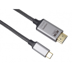 PremiumCord USB-C na HDMI kabel 2m rozlišení obrazu 8K@60Hz,4K@144Hz Aluminium