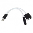 PremiumCord Adapter Lightning na 3,5mm jack audio + Lightning charging