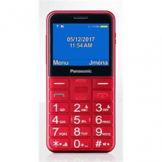 Panasonic KX-TU155EXRN mobilní telefon pro seniory -barevný displej 2,3", fotoaparát, microSD/microSDHC, USB, červený