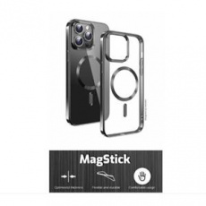 SWISSTEN POUZDRO CLEAR JELLY MagStick METALLIC PRO IPHONE 15 ČERNÉ